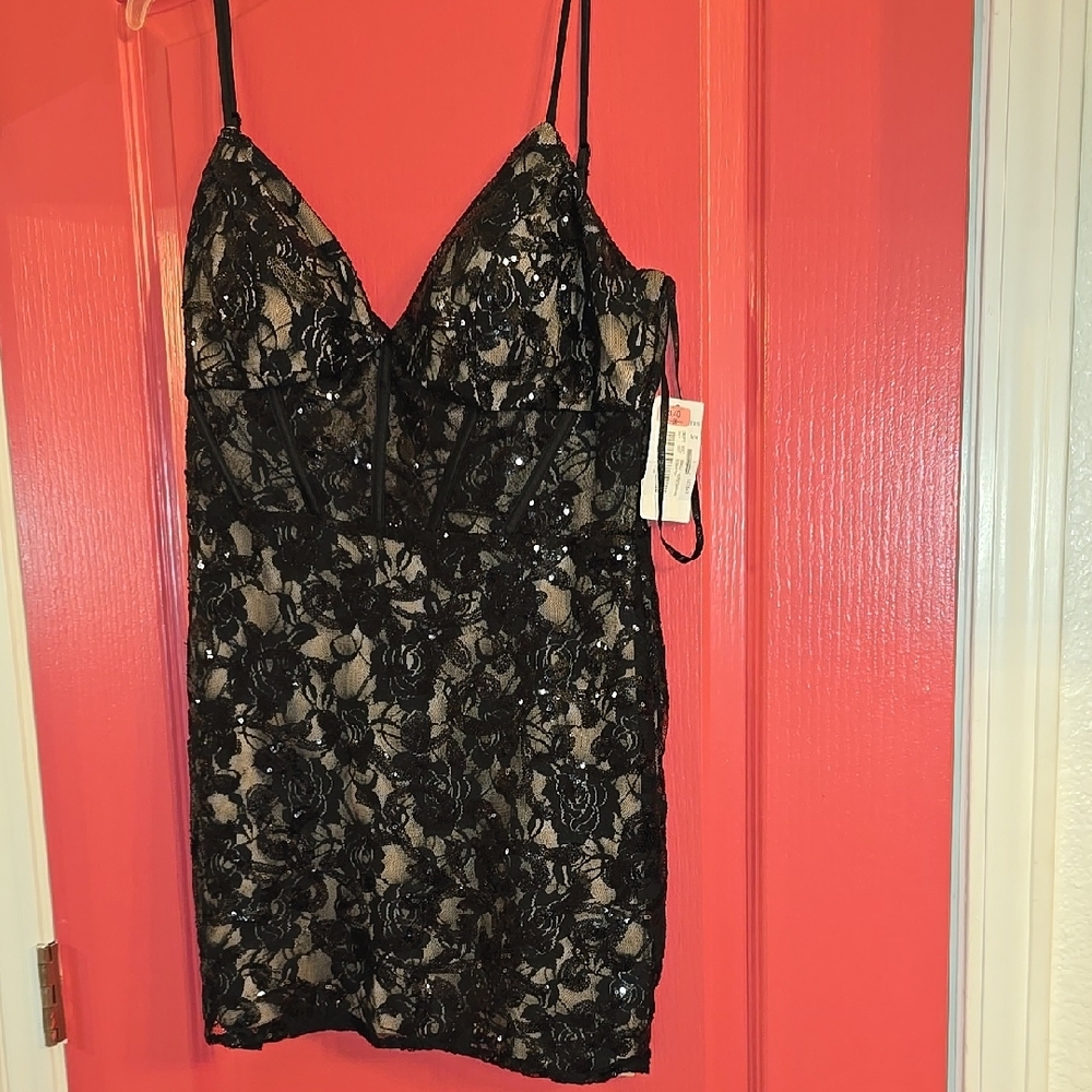 Elegant Black Lace Slip Dress